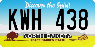 ND license plate KWH438
