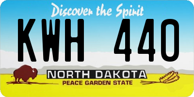 ND license plate KWH440