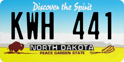 ND license plate KWH441