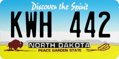 ND license plate KWH442