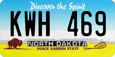 ND license plate KWH469