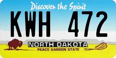 ND license plate KWH472