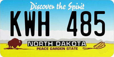 ND license plate KWH485