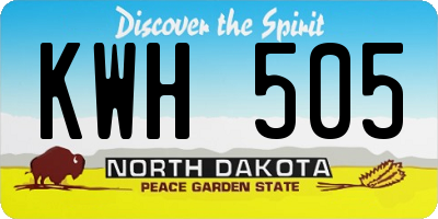 ND license plate KWH505
