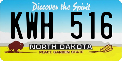 ND license plate KWH516