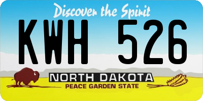 ND license plate KWH526