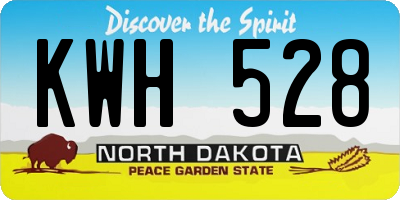 ND license plate KWH528