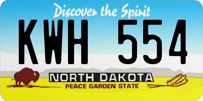ND license plate KWH554