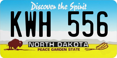 ND license plate KWH556