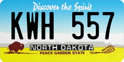 ND license plate KWH557