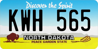 ND license plate KWH565