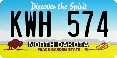 ND license plate KWH574