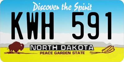 ND license plate KWH591