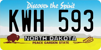 ND license plate KWH593