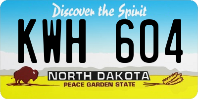 ND license plate KWH604