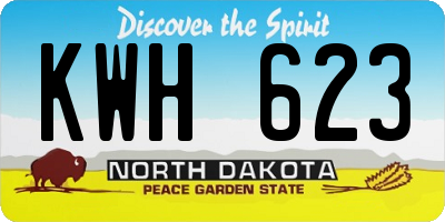 ND license plate KWH623