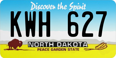 ND license plate KWH627