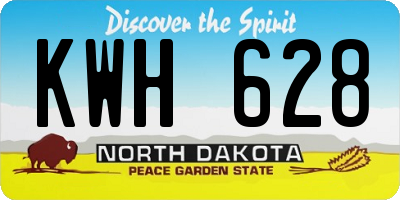 ND license plate KWH628