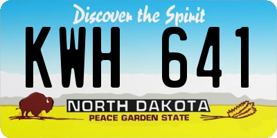 ND license plate KWH641