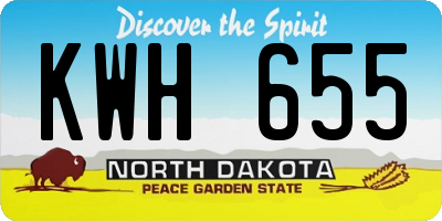 ND license plate KWH655
