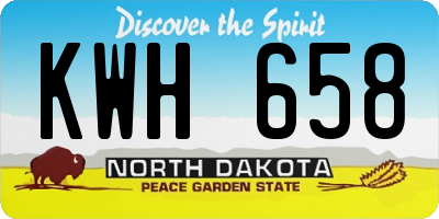 ND license plate KWH658