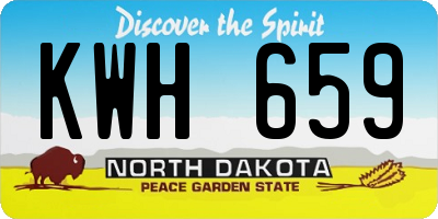 ND license plate KWH659