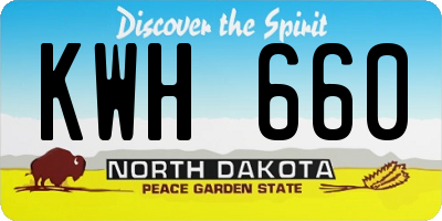 ND license plate KWH660