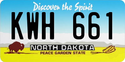 ND license plate KWH661
