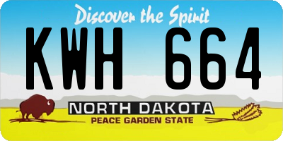 ND license plate KWH664