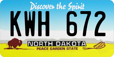 ND license plate KWH672