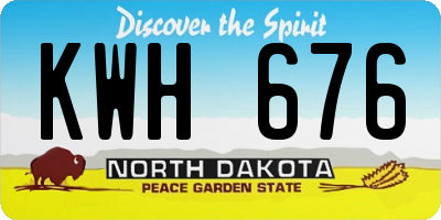 ND license plate KWH676