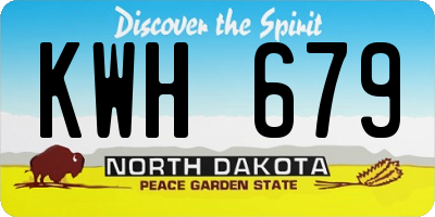 ND license plate KWH679