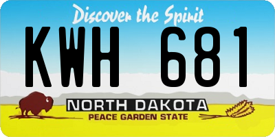 ND license plate KWH681