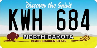 ND license plate KWH684