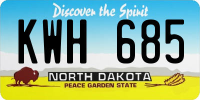ND license plate KWH685