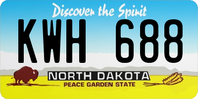 ND license plate KWH688