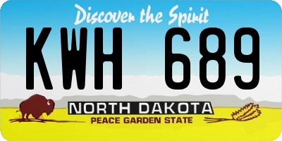 ND license plate KWH689