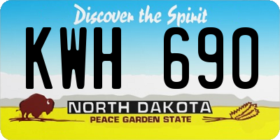 ND license plate KWH690