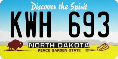 ND license plate KWH693