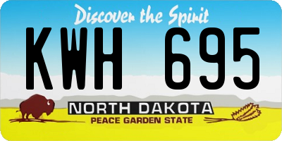 ND license plate KWH695