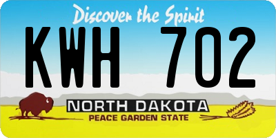 ND license plate KWH702