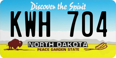 ND license plate KWH704
