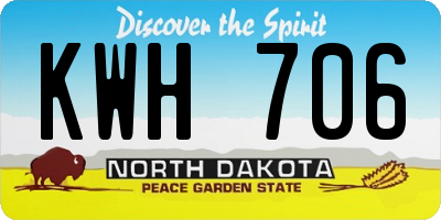 ND license plate KWH706
