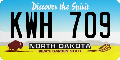 ND license plate KWH709