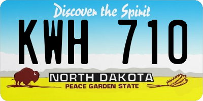 ND license plate KWH710