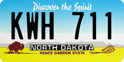 ND license plate KWH711