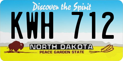 ND license plate KWH712