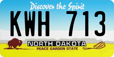 ND license plate KWH713