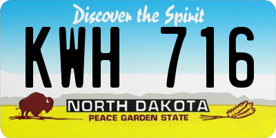 ND license plate KWH716