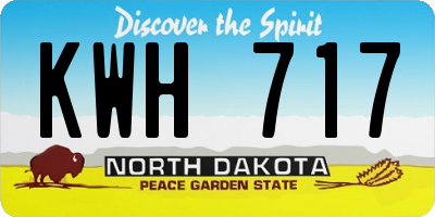 ND license plate KWH717